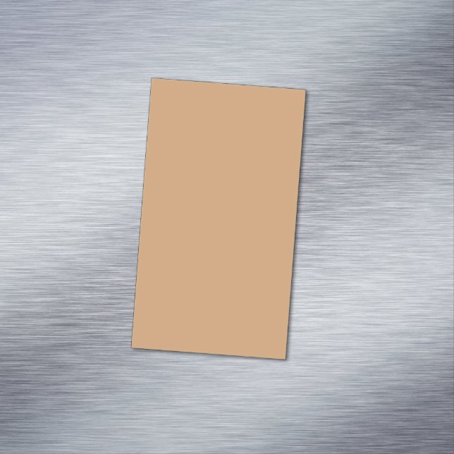Custom Business Card Magnet – Warm Sand (In Situ)
