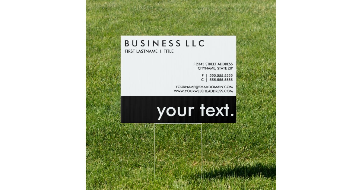custom business card sign | Zazzle
