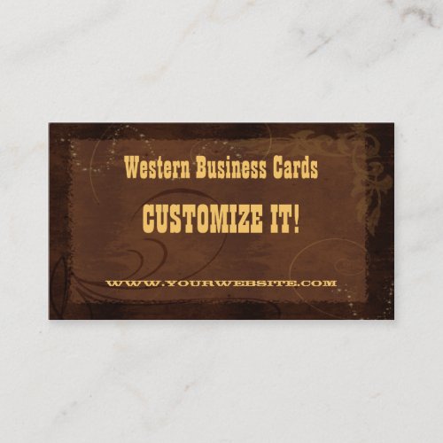 CUSTOM business Cards - Country Western