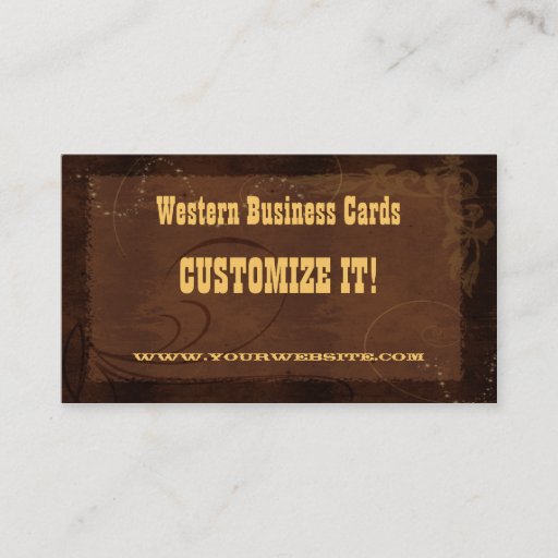 Customizable CUSTOM business Cards - Country Western