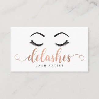 Custom Business Cards: DeLashes Appointment Card