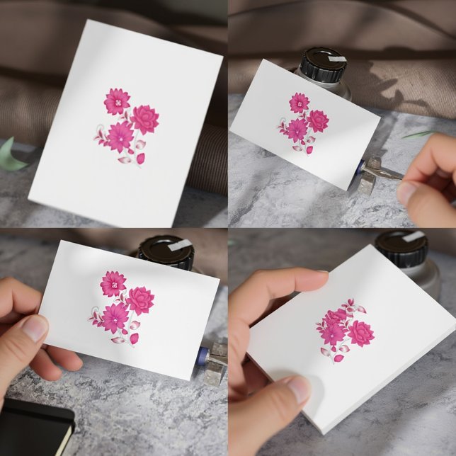 Custom Business Cards | Digital & Embossed (Chic pink monogram cards for elegant branding #PinkMonogram)