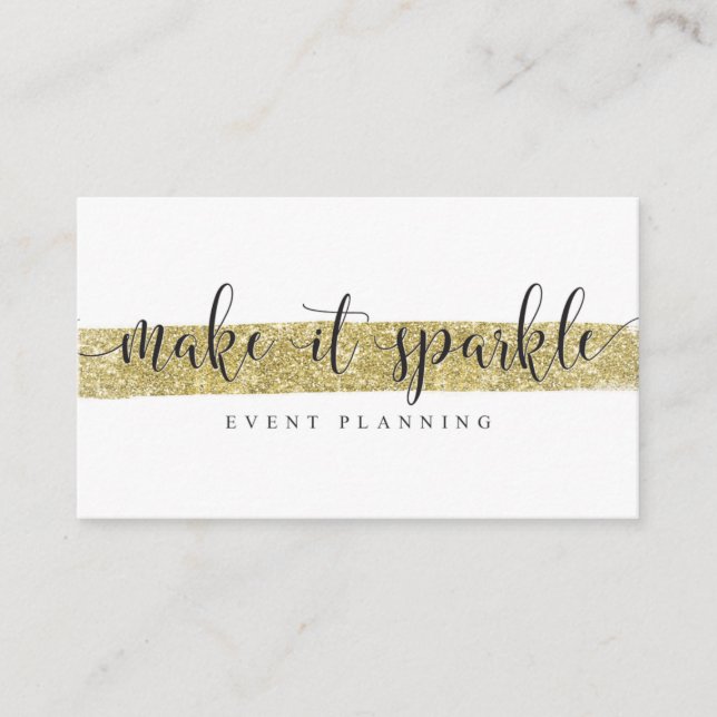Custom Business Cards: Make It Sparkle Business Card (Front)