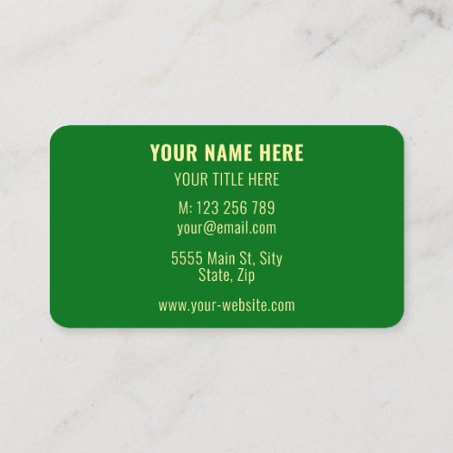 Custom Business Cards Name Text Info Colors Font
