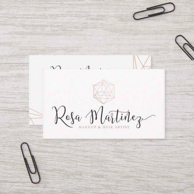 Custom Business Cards: Rosa M Business Card (Front/Back In Situ)