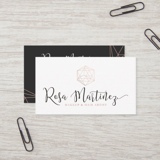 Custom Business Cards: Rosa M Business Card (Front/Back In Situ)