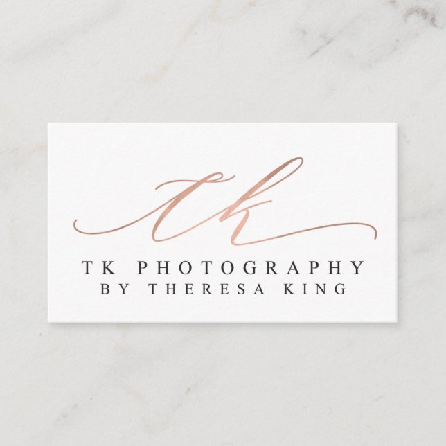 Custom Business Cards: TK Photography Card (Front)