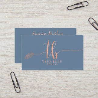 Custom Business Cards: True Bleu Designs Card