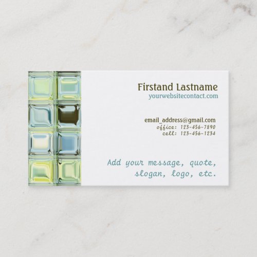 Custom Business Cards with Glass Tile Art