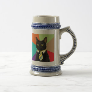 Custom Business Cat Beer Stein