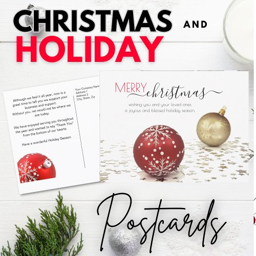 Custom Business Christmas Thank You Messages Postcard