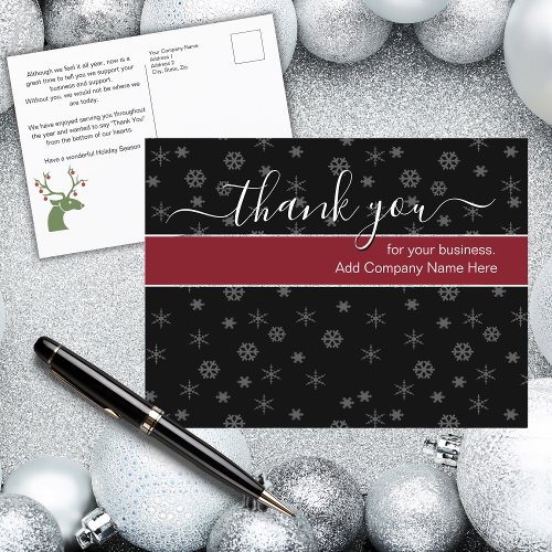 Custom Business Christmas Thank You Messages  Postcard