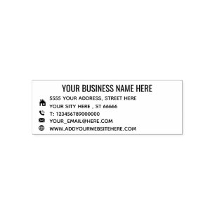 Custom Business Company Address Personalized Self-inking Stamp