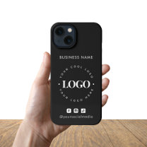 Custom Business Company Custom Logo & Social Media iPhone 13 Case