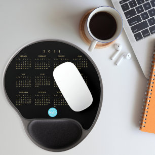 Custom Business Company Logo 2025 Calendar Office Gel Mouse Pad