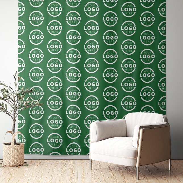 Custom Business Company Logo Backdrop Green (Creator Uploaded)