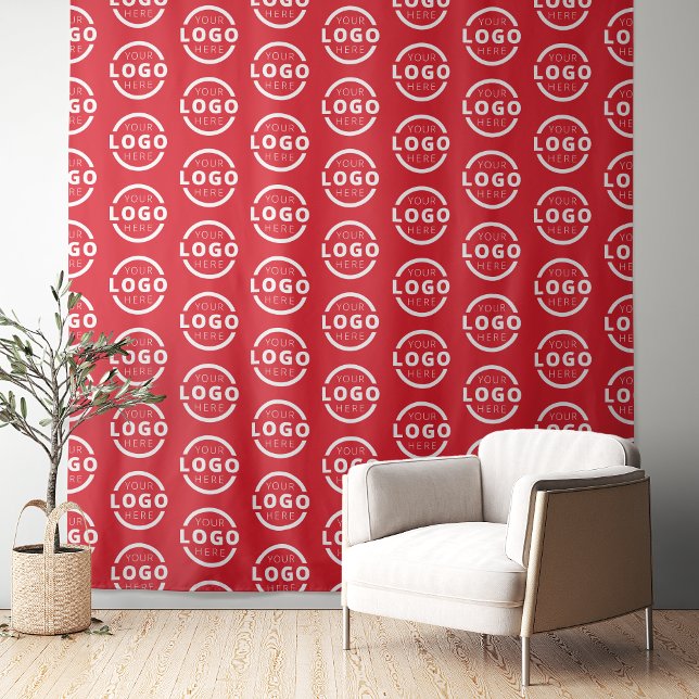 Custom Business Company Logo Backdrop Red (Creator Uploaded)