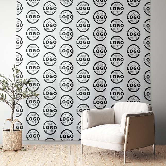 Custom Business Company Logo Backdrop White (Creator Uploaded)