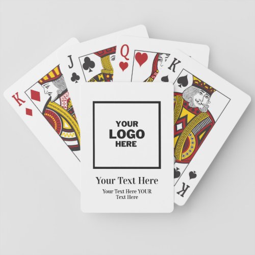 Custom Business Company Logo Branded Professional  Poker Cards