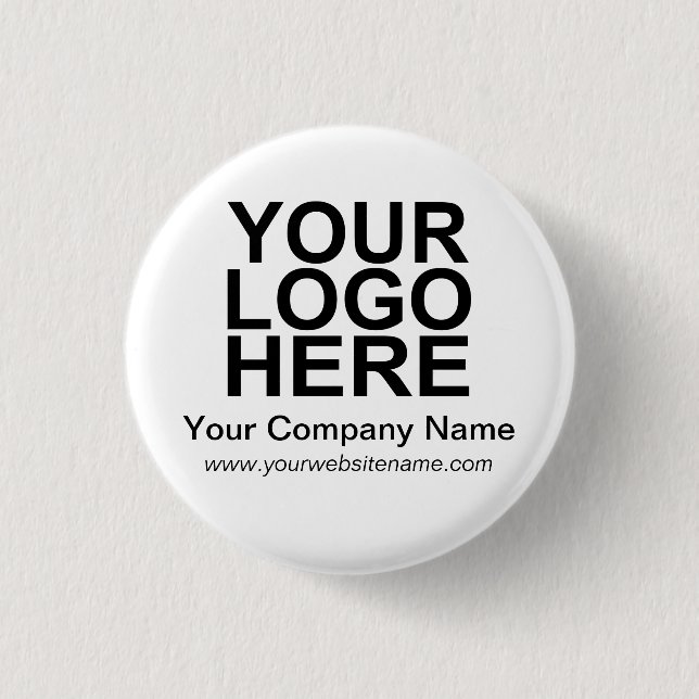 Custom  Business Company Logo Button (Front)