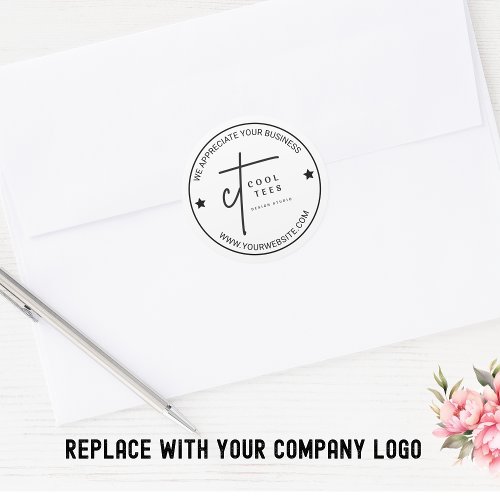 Custom Business Company Logo Classic Round Sticker