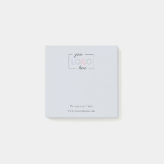 Custom Business Company Logo Dusty Blue Post-it Notes
