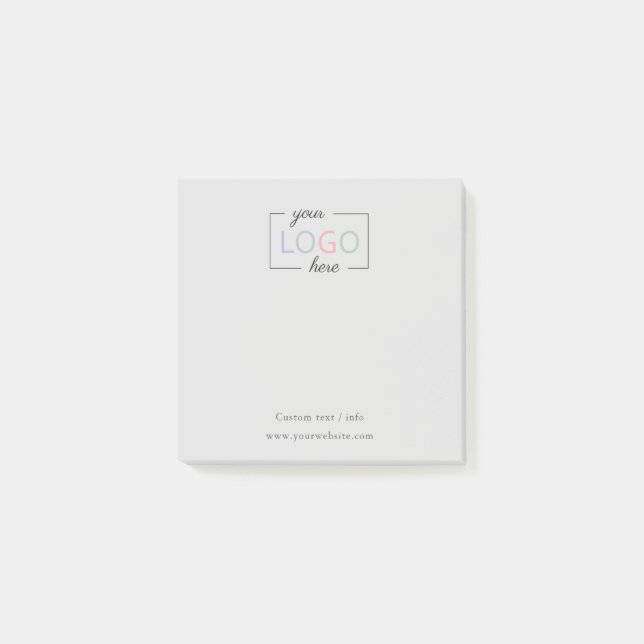 Custom Business Company Logo Gray Notes (Front)