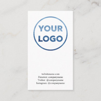 Custom Business Company Logo Minimal Business Card
