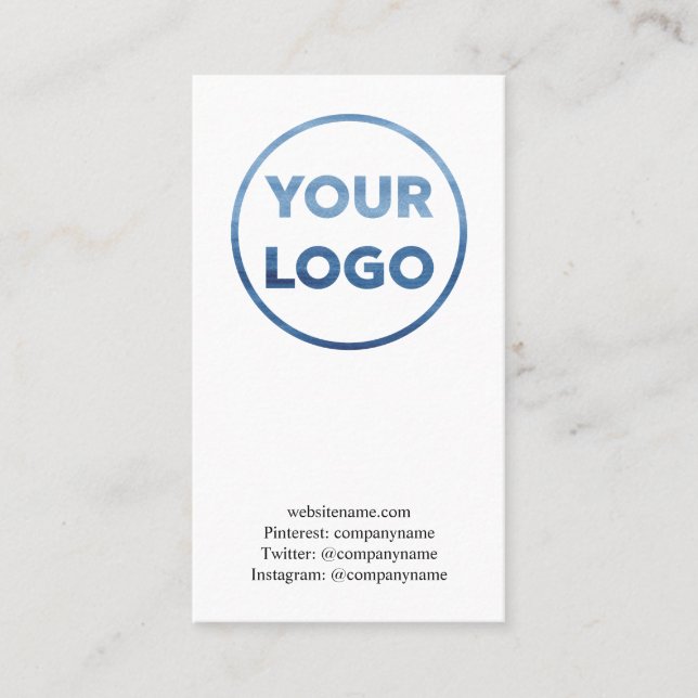 Custom Business Company Logo Minimal Card (Front)