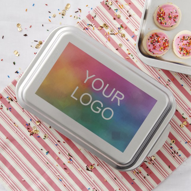Custom Business Company Logo Modern Template Cake Pan (In Situ)