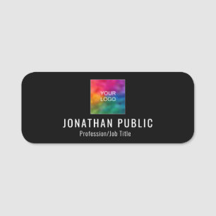 Custom Business Company Logo Name Here Tag