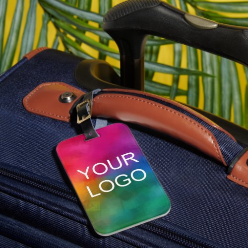 Custom Business Company Logo Name Text Template Luggage Tag