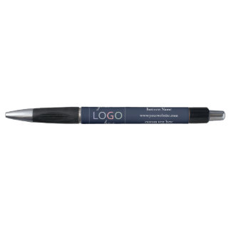Custom Business Company Logo Navy Blue Pen 