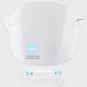Custom Business Company Logo Office Staff Employee Face Shield (Front w/Glasses)