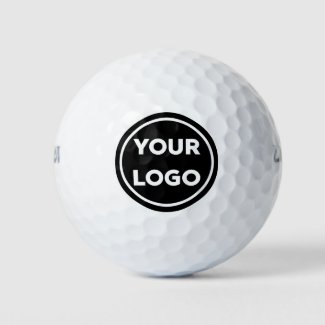 Custom Business Company Logo on Black Golf Balls