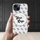 Custom Business Company Logo Pattern Black & White iPhone 13 Case<br><div class="desc">Promote your business with this modern,  cool iPhone case,  featuring your custom logo pattern. Easily add your logo by clicking on the "personalize" option.</div>