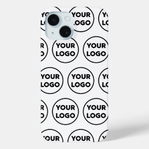 Custom Business Company Logo Pattern iPhone 15 Case