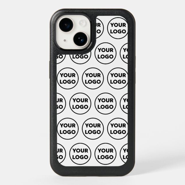 Custom Business Company Logo Pattern Otterbox iPhone Case (Back)