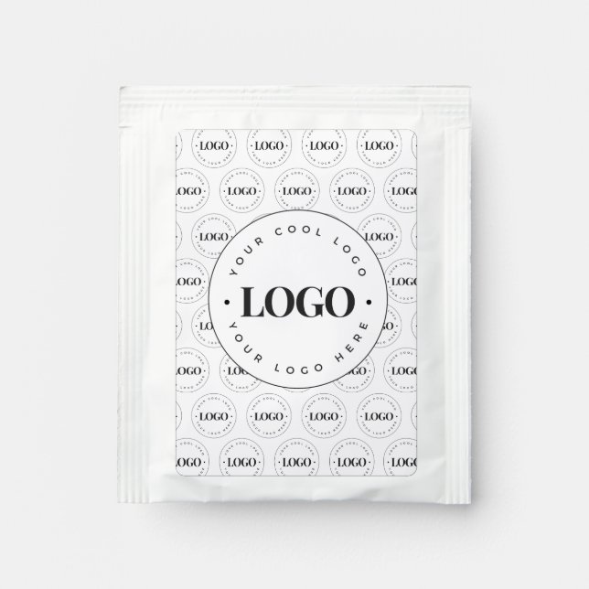 Custom Business Company Logo Pattern Repeating    Tea Bag Drink Mix (Front)