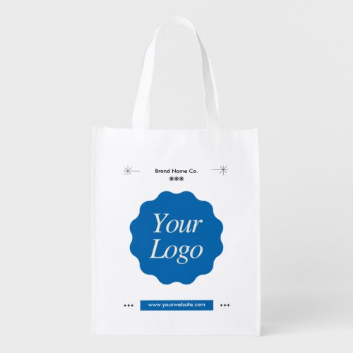 Custom Business Company Logo  Professional Brand Grocery Bag