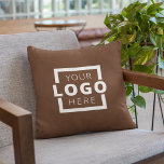 Custom Business Company Logo Promotional Branded Throw Pillow<br><div class="desc">Easily personalize this trendy throw pillow with your own business logo. You can change the background color to match your logo or corporate colors. Promotional pillows make a long lasting impression so they make great corporate gifts, giveaways, or souvenirs for clients, customers, and employees. They can also be used to...</div>