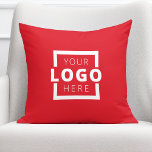 Custom Business Company Logo Promotional Branded Throw Pillow<br><div class="desc">Easily personalize this trendy throw pillow with your own business logo. You can change the background color to match your logo or corporate colors. Promotional pillows make a long lasting impression so they make great corporate gifts, giveaways, or souvenirs for clients, customers, and employees. They can also be used to...</div>