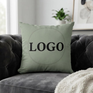 Custom Business Company Logo Promotional Branded  Throw Pillow