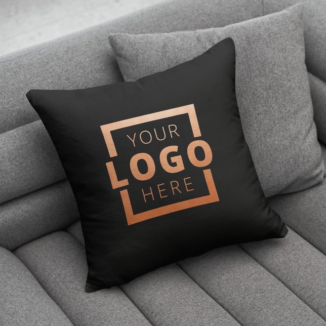 Custom Business Company Logo Promotional Branded Throw Pillow (Creator Uploaded)
