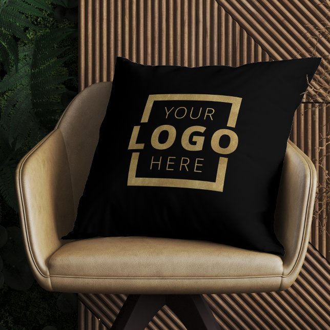 Custom Business Company Logo Promotional Branded Throw Pillow (Creator Uploaded)