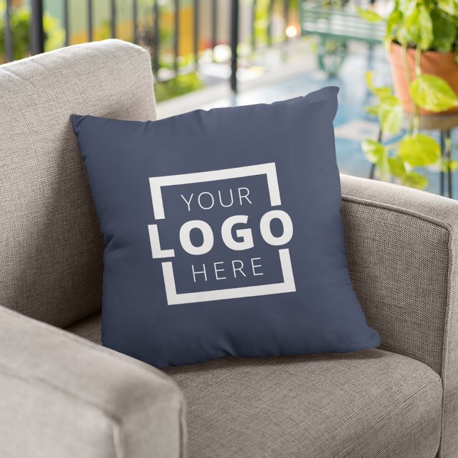 Custom Business Company Logo Promotional Branded Throw Pillow (Creator Uploaded)