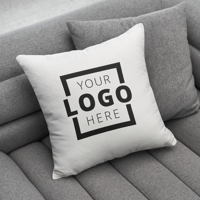 Custom Business Company Logo Promotional Branded Throw Pillow (Creator Uploaded)