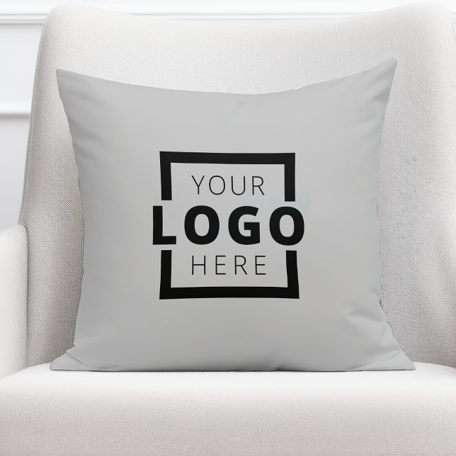 Custom Business Company Logo Promotional Branded Throw Pillow (Creator Uploaded)