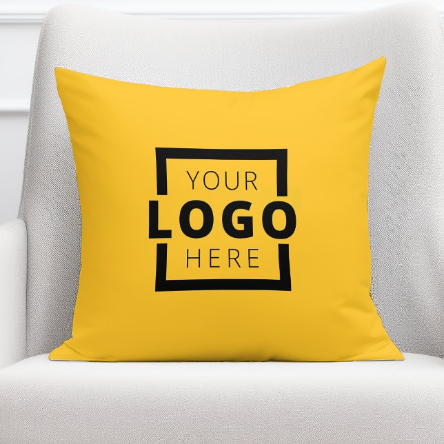 Custom Business Company Logo Promotional Branded Throw Pillow (Creator Uploaded)
