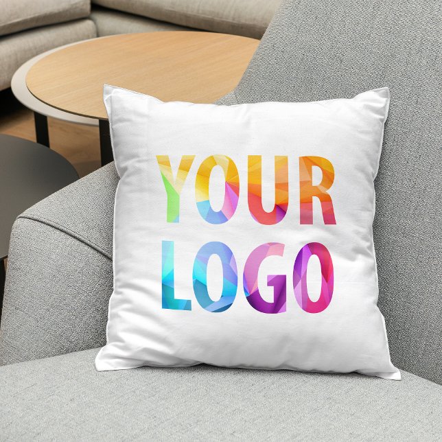 Custom Business Company Logo Promotional Branded Throw Pillow (Creator Uploaded)